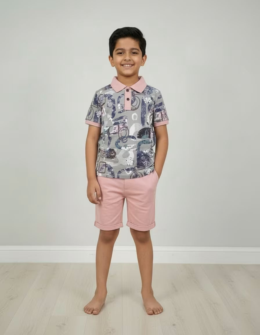 KIDS COLLAR TSHIRT SET