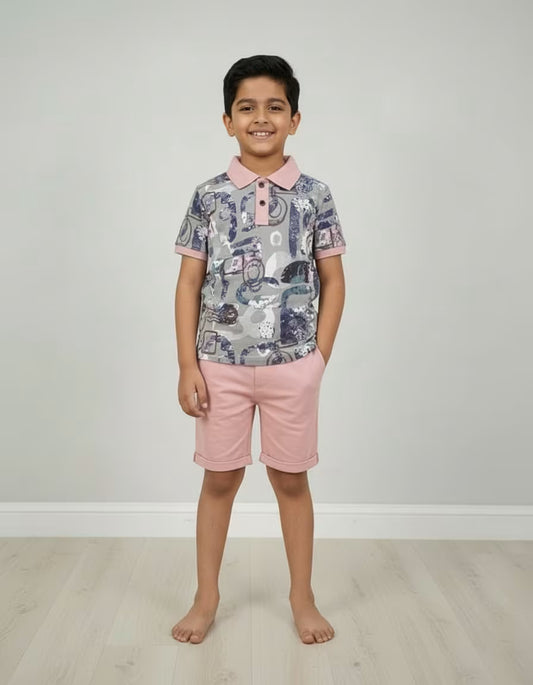 KIDS COLLAR TSHIRT SET