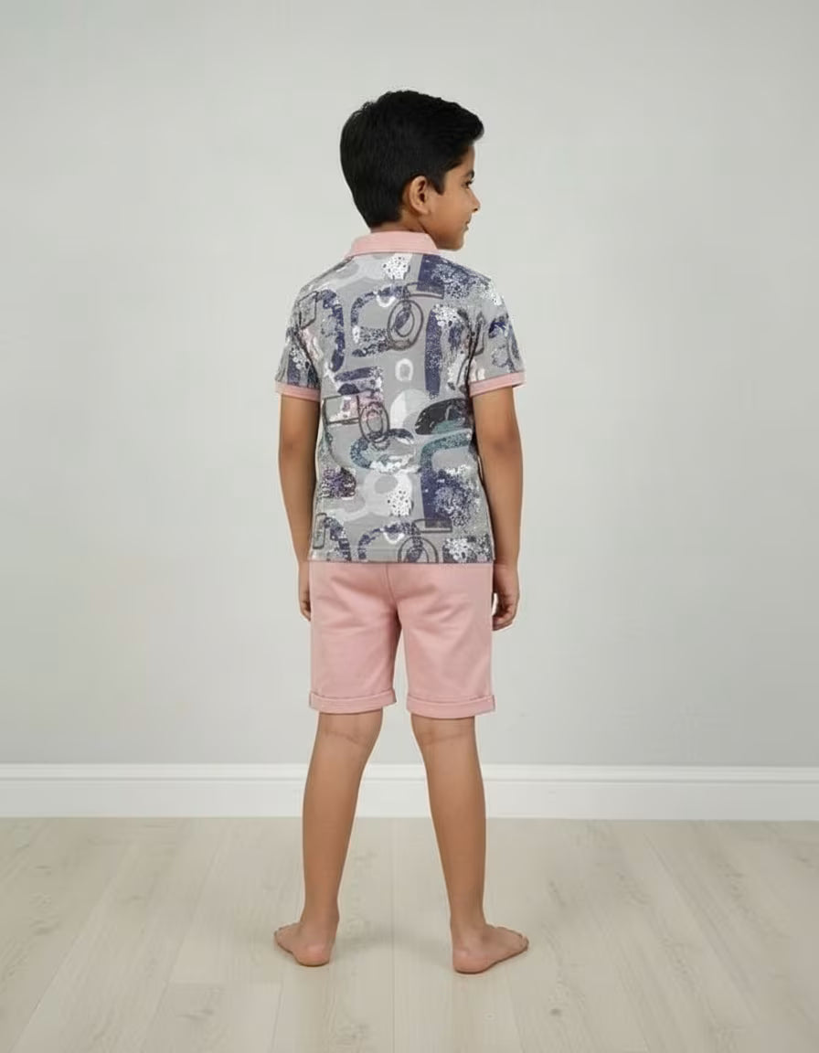 KIDS COLLAR TSHIRT SET
