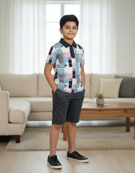 KIDS COLLAR TSHIRT SET
