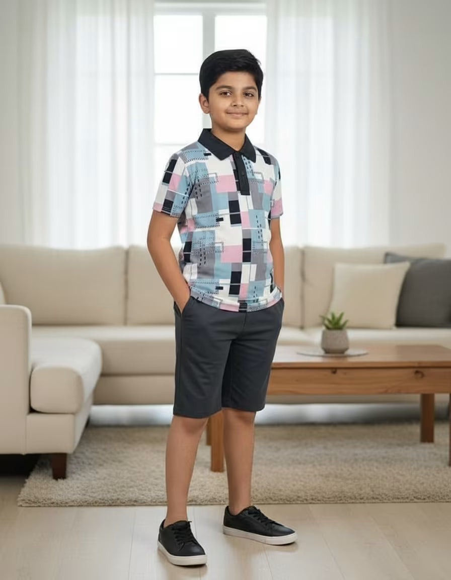 KIDS COLLAR TSHIRT SET