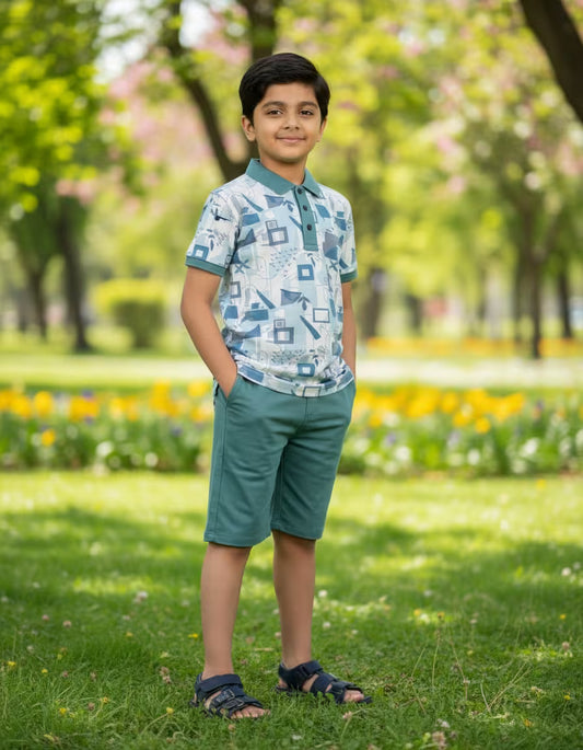 KIDS COLLAR TSHIRT SET