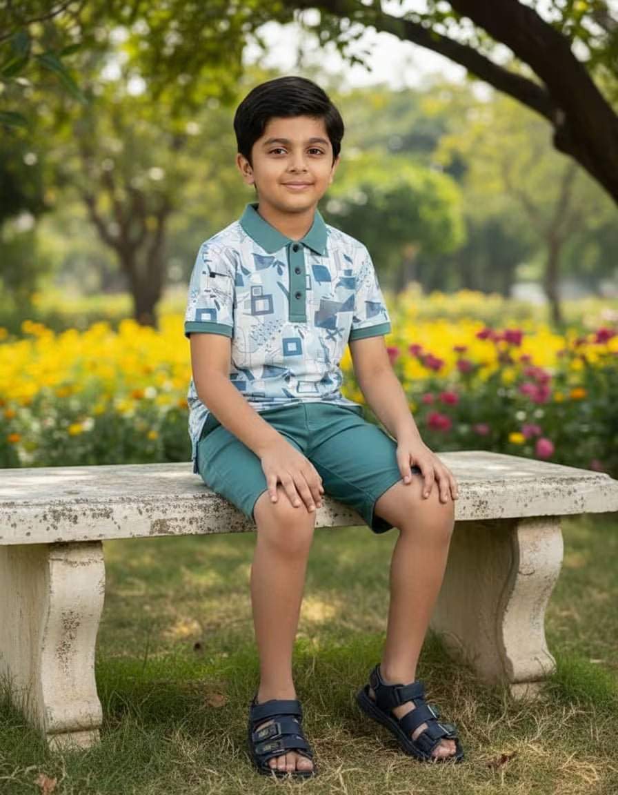 KIDS COLLAR TSHIRT SET