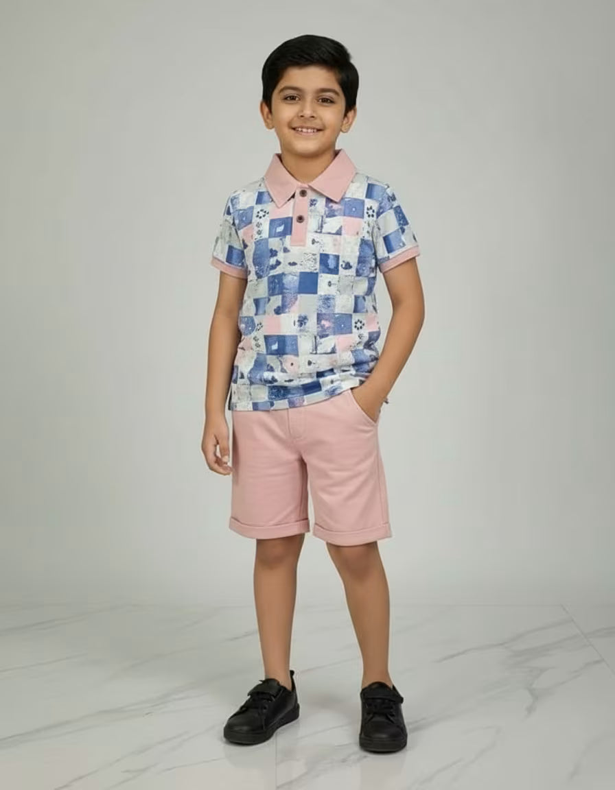 KIDS COLLAR TSHIRT SET