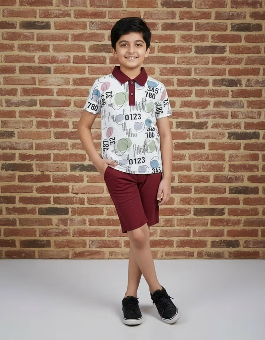 KIDS COLLAR TSHIRT SET