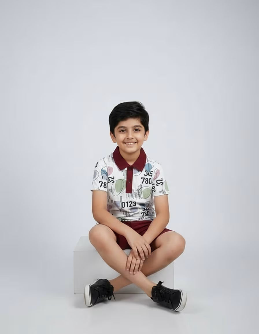 KIDS COLLAR TSHIRT SET