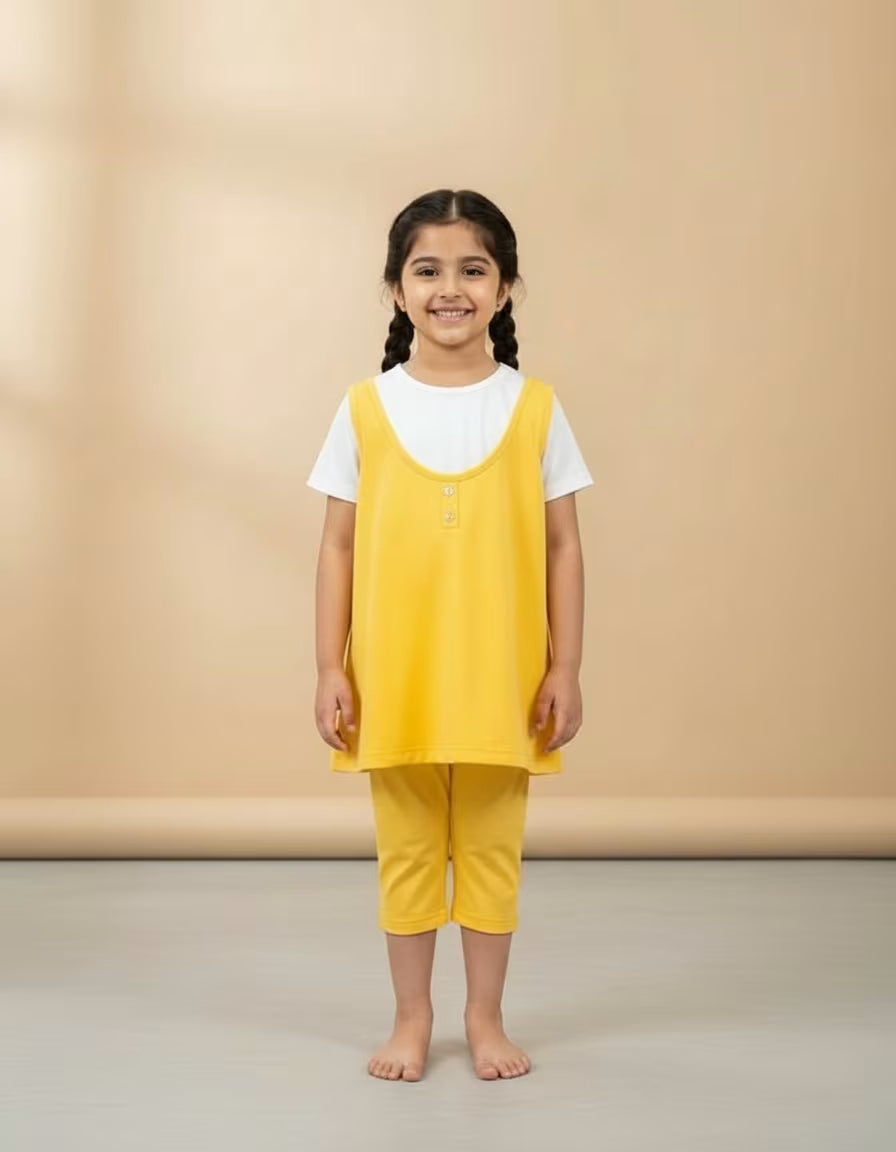 Yellow Comfort Wear Tunic Set