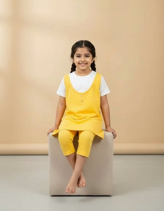 Yellow Comfort Wear Tunic Set