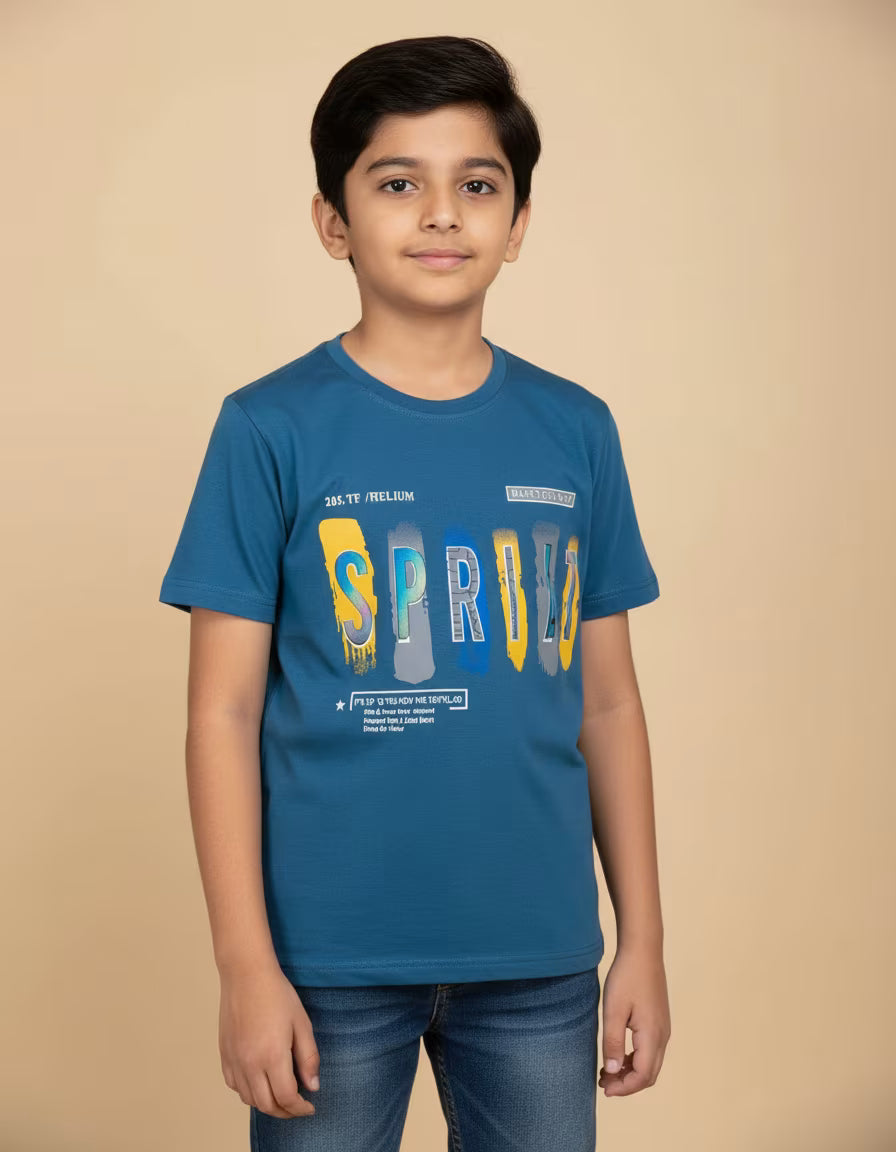 Boys’ Trendy Spirit Blue Tee