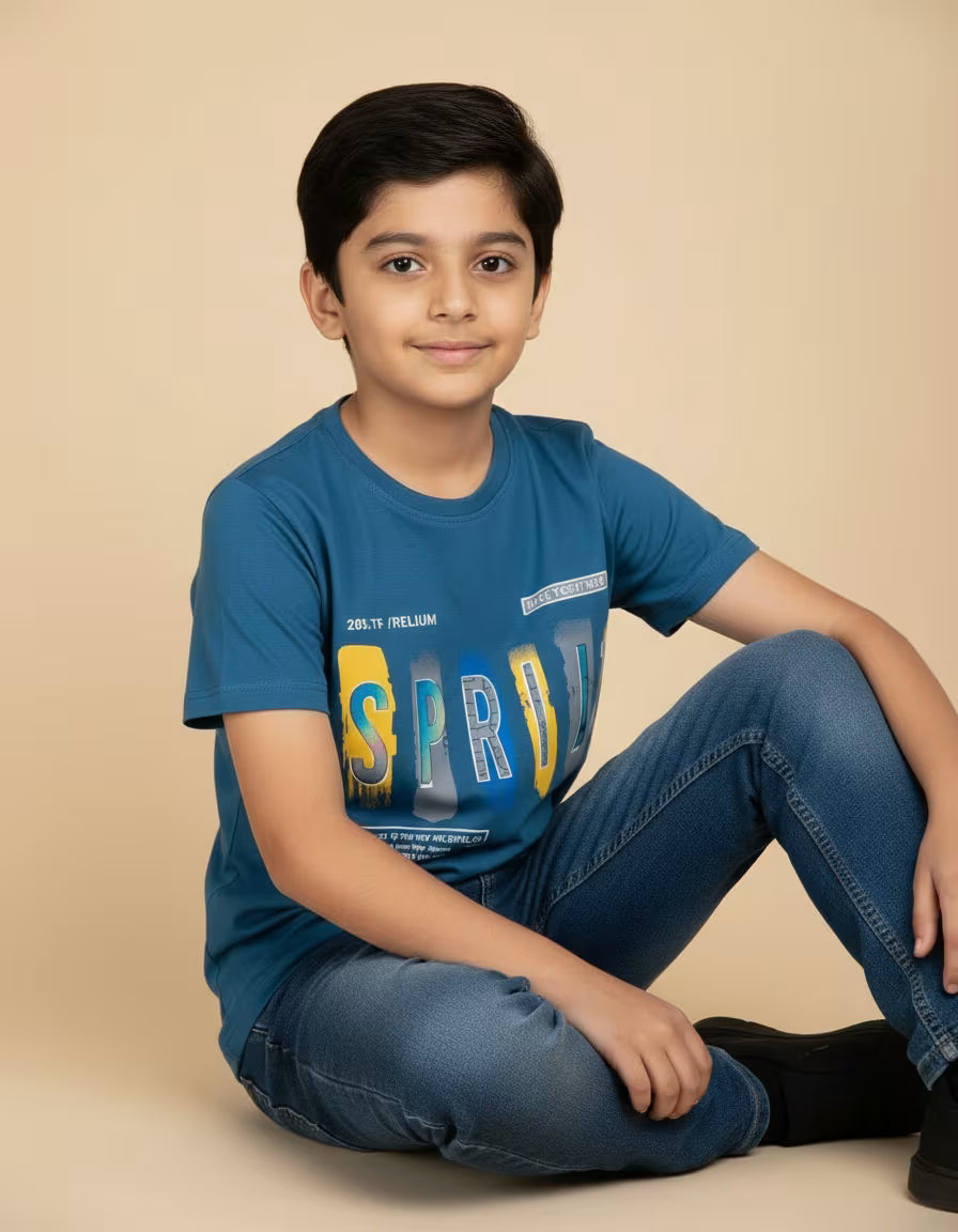 Boys’ Trendy Spirit Blue Tee