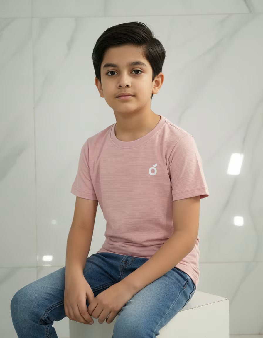 Soft Pink Basic T-Shirt for Boys