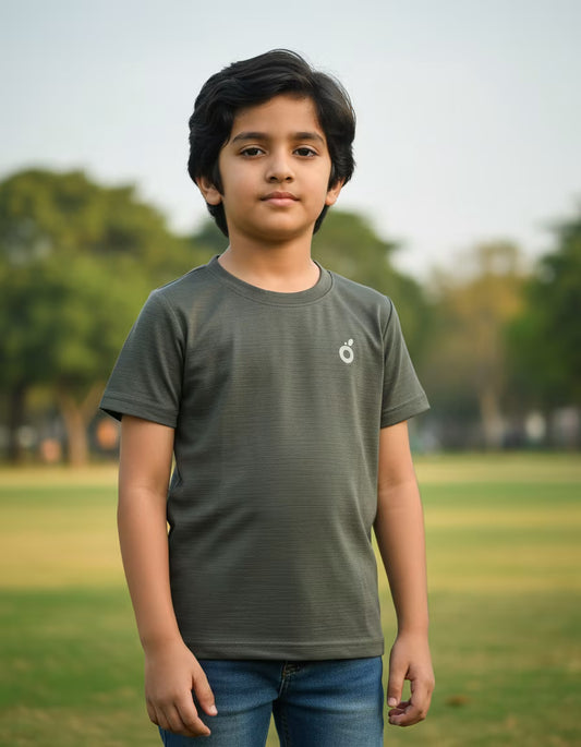 Forest Olive Boys’ Casual Tee