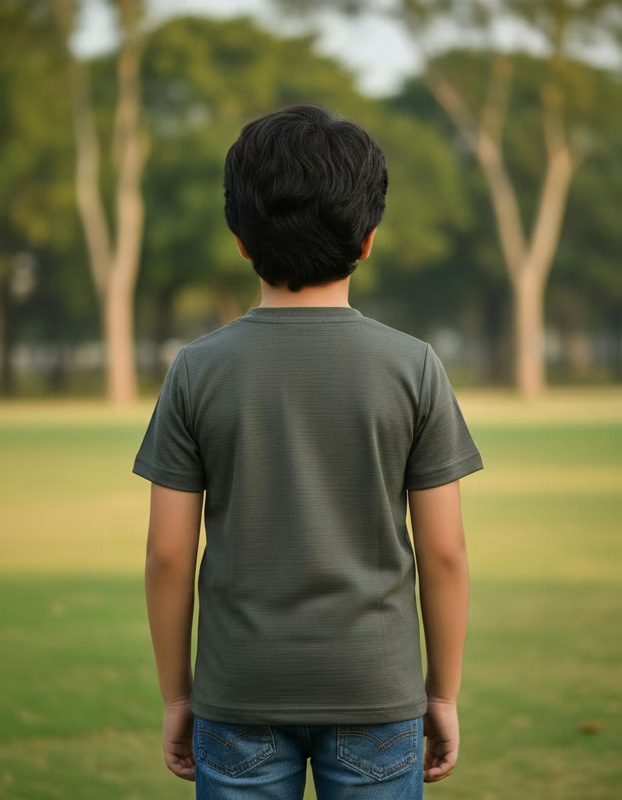 Forest Olive Boys’ Casual Tee