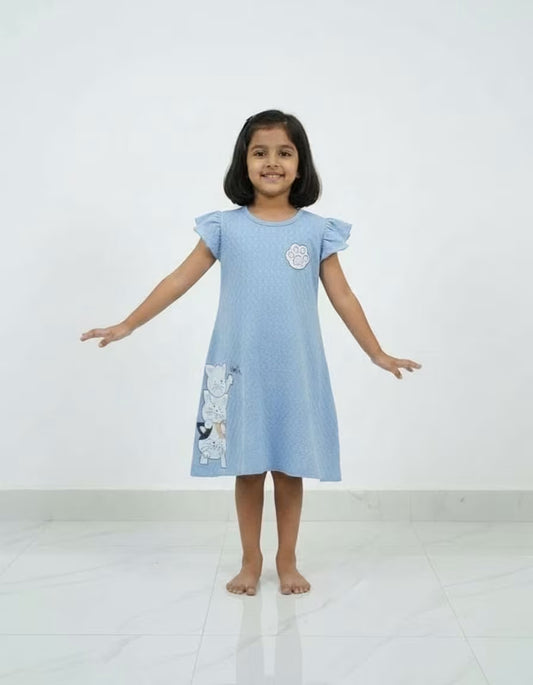 Little Kitty Blue Playtime Frock