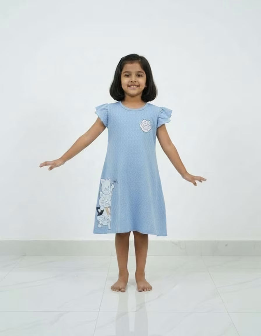 Little Kitty Blue Playtime Frock