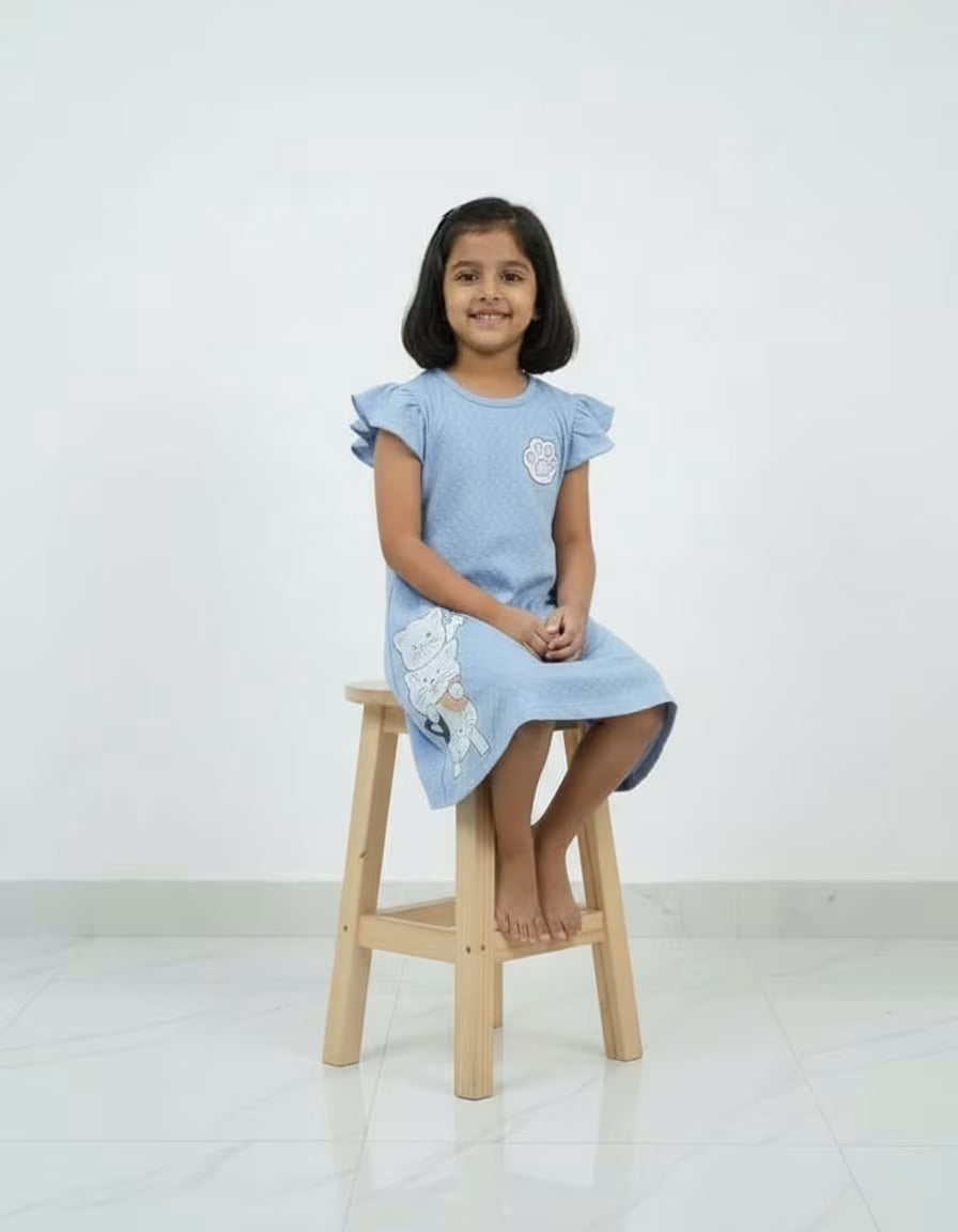 Little Kitty Blue Playtime Frock
