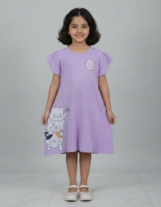 Kitty Friends Lavender A-Line Dress