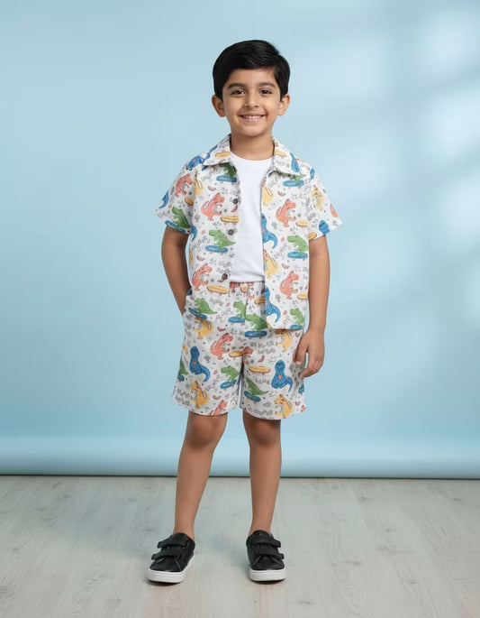 TikQ Kids Happy Dinos Co-ord Set