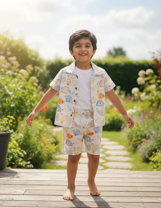 Animal Buddies Shirt & Shorts Set