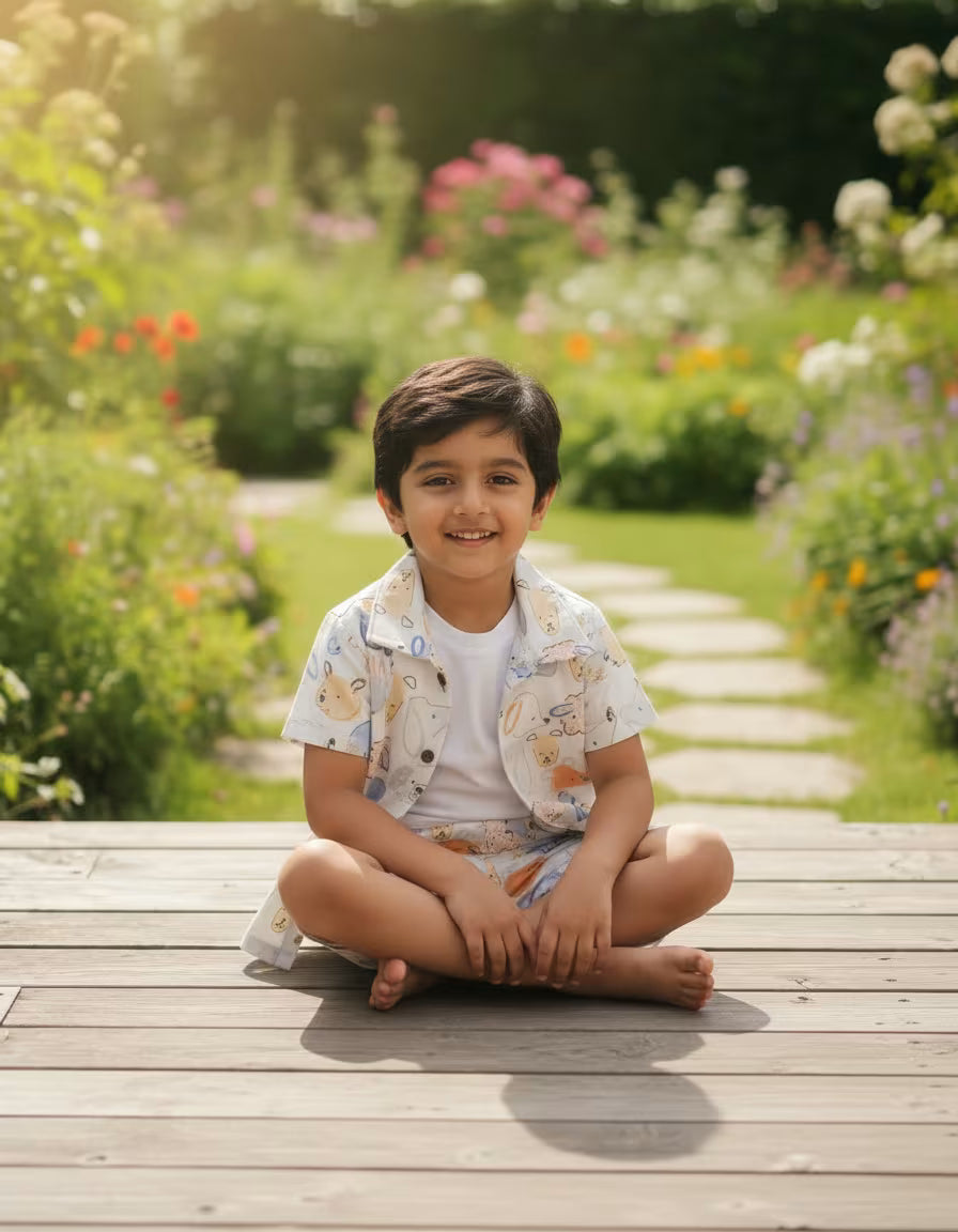 Animal Buddies Shirt & Shorts Set