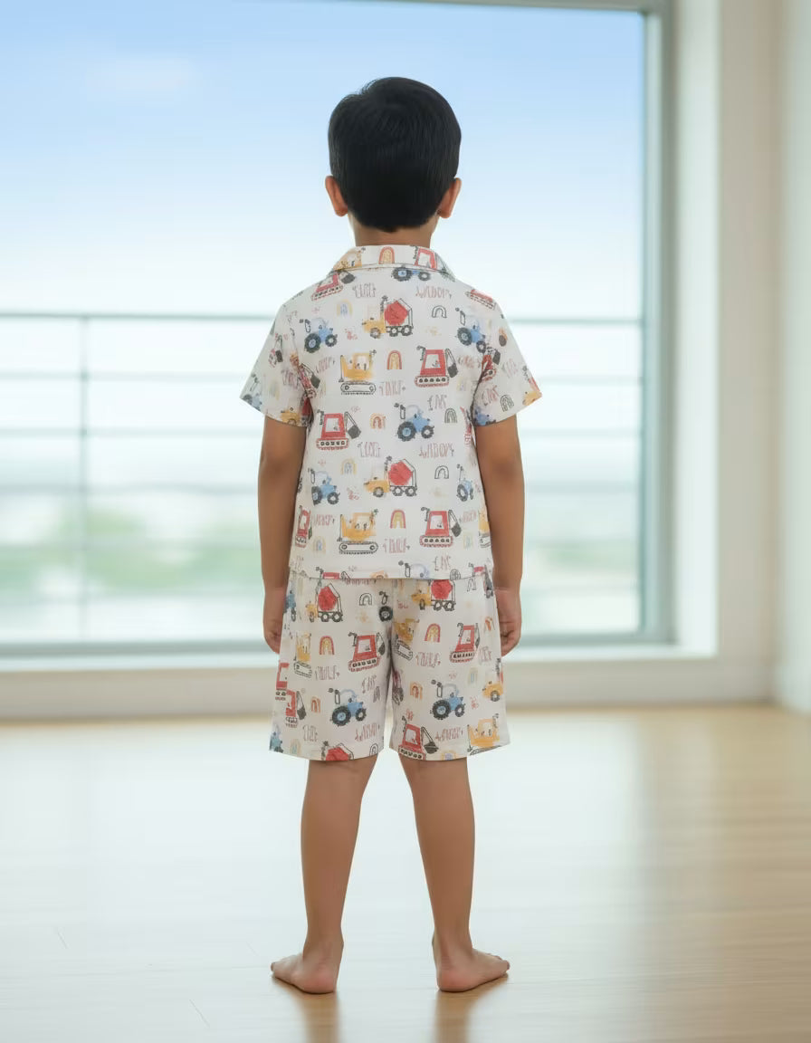 Mini Machines Shirt & Shorts Set