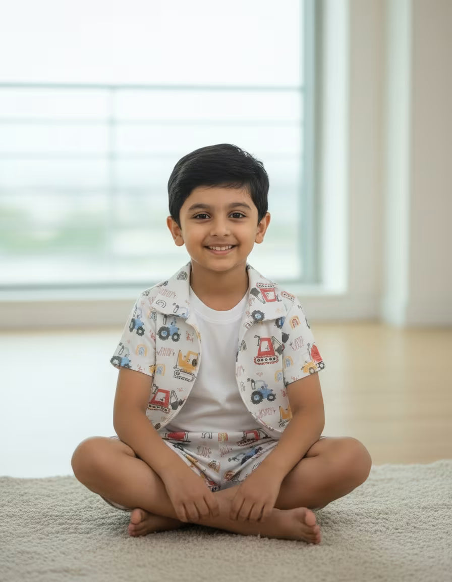 Mini Machines Shirt & Shorts Set