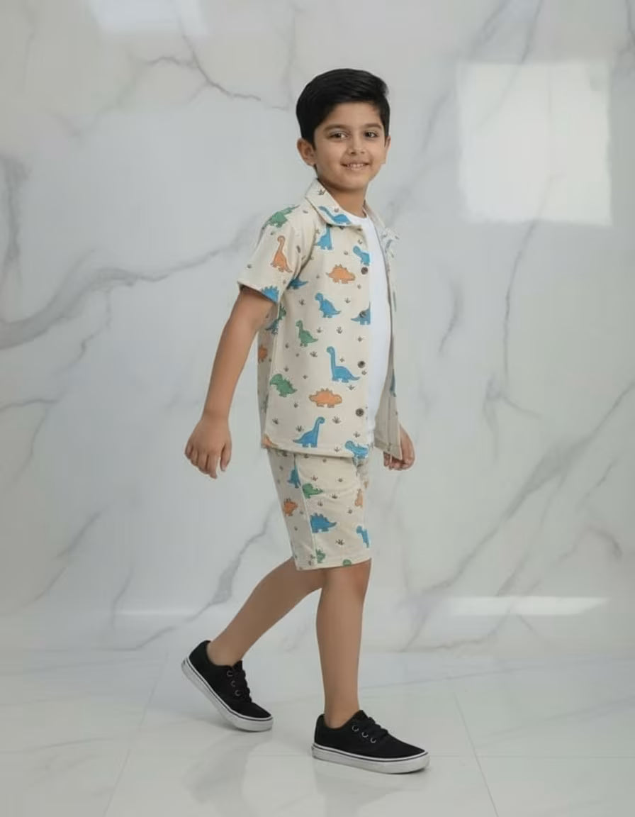 Dino Tracks Shirt & Shorts Set