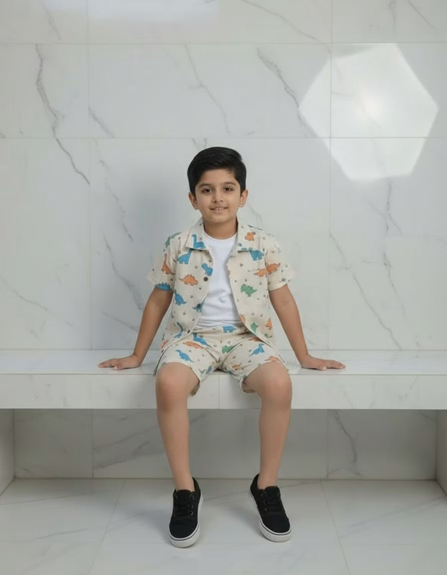 Dino Tracks Shirt & Shorts Set