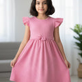 Blush Flutter Bow Dress