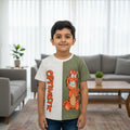 Optimistic Tiger Graphic T-Shirt- grey