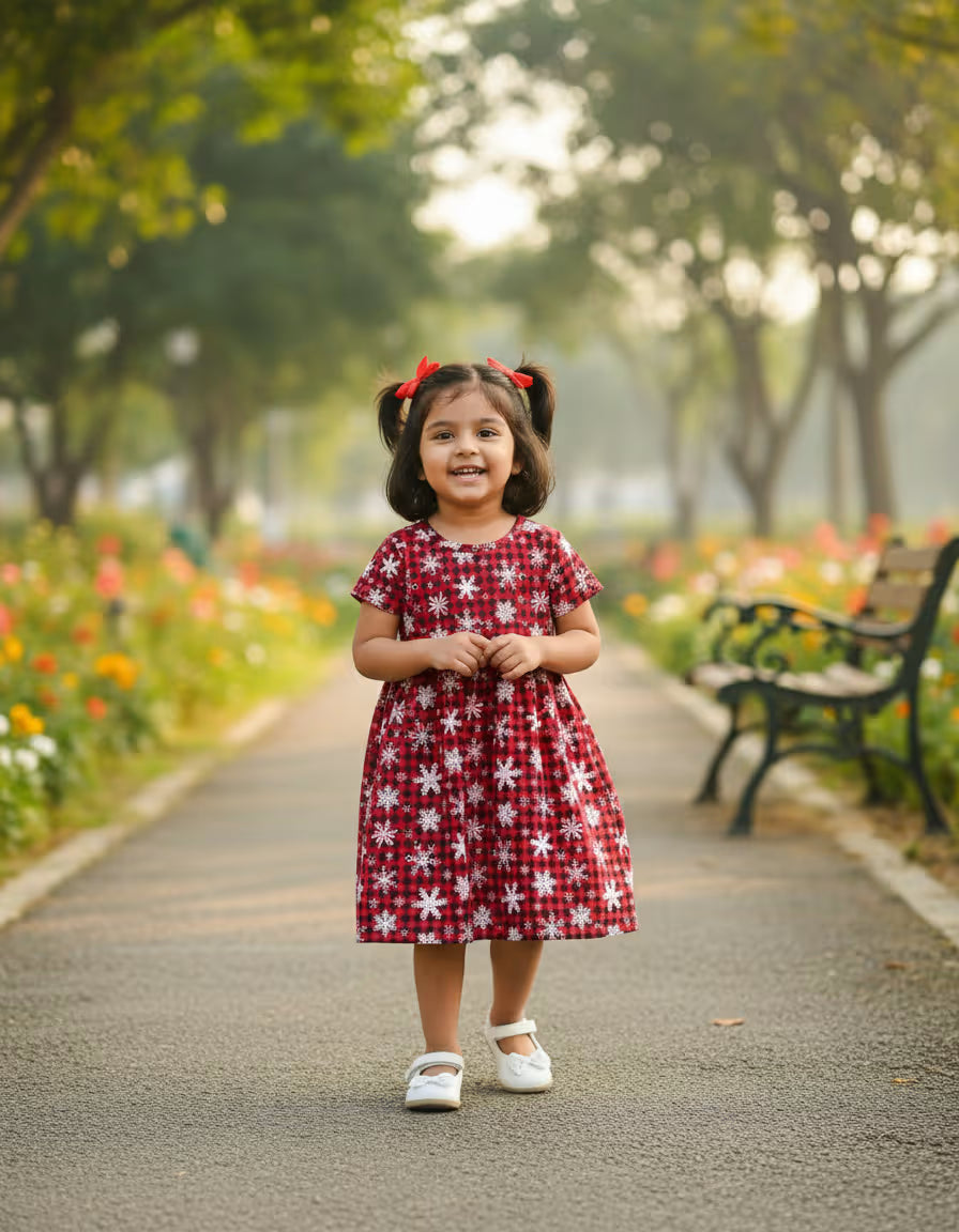 Red Blossom Flower Dress