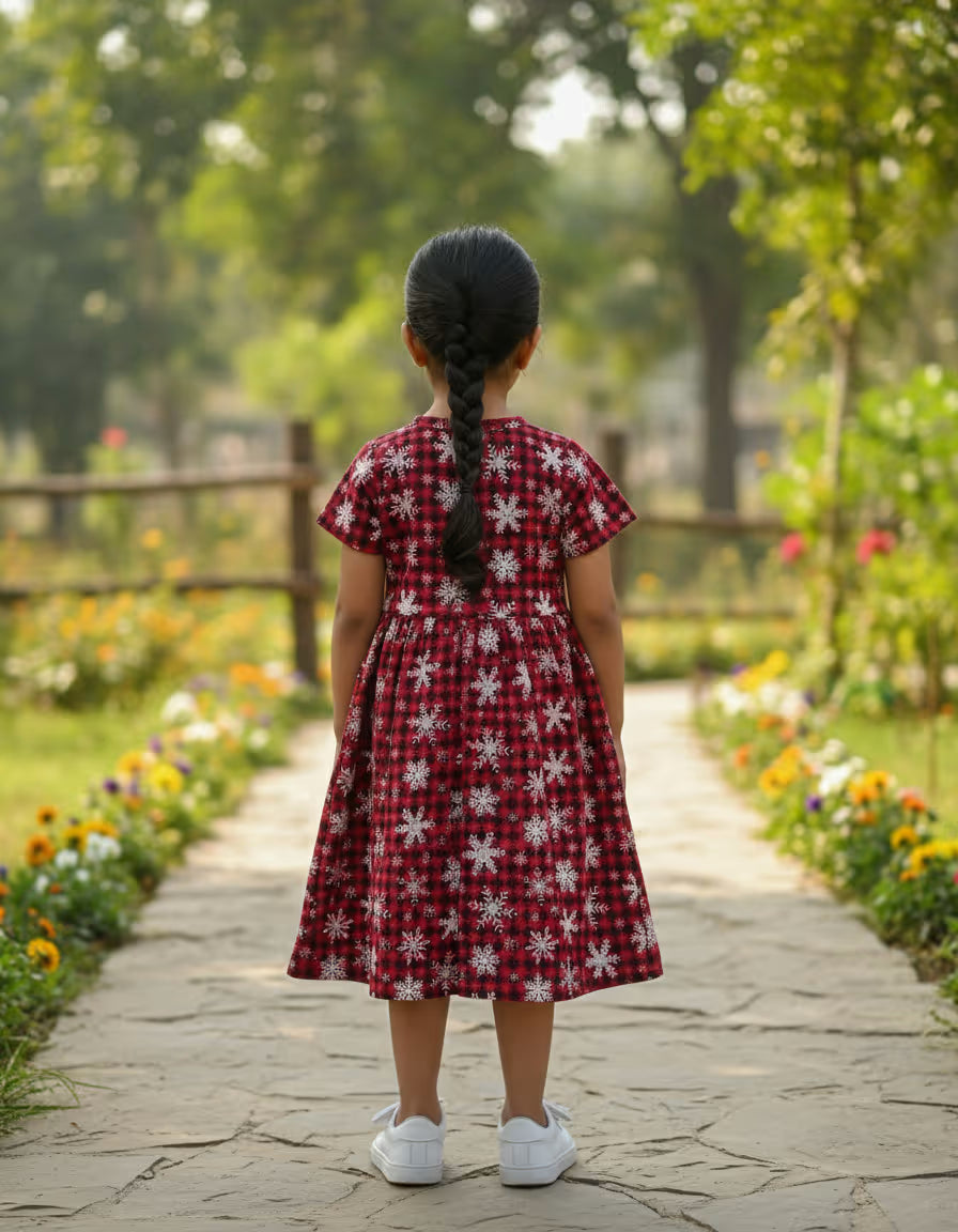 Red Blossom Flower Dress