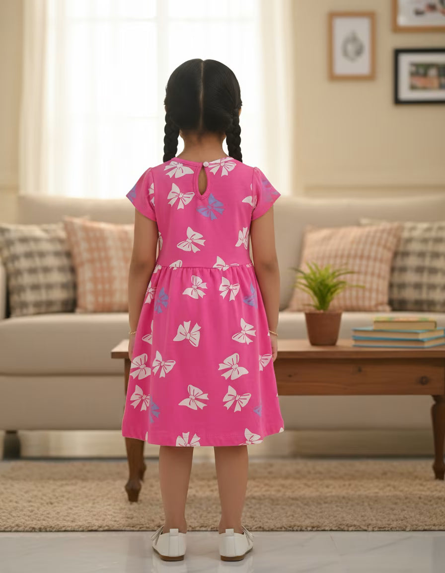 Pink Blossom Bow Dress
