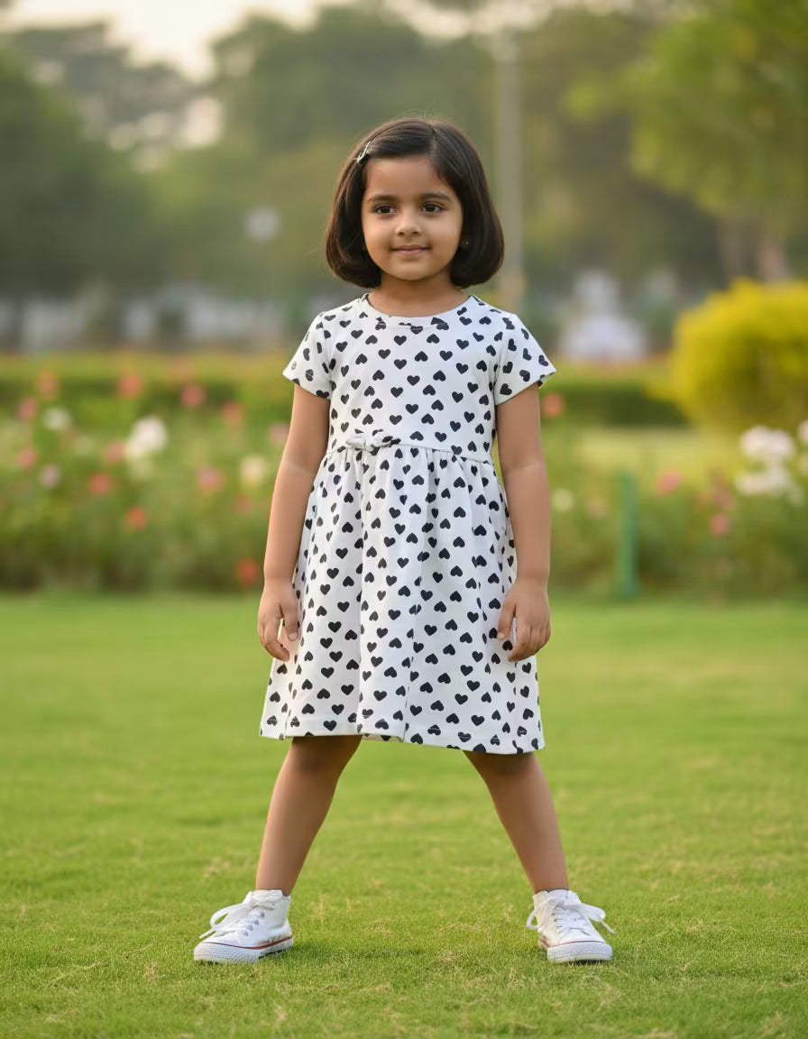 Little Hearts Cotton Dress
