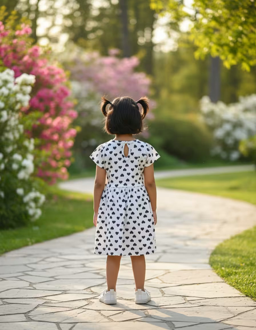 Little Hearts Cotton Dress