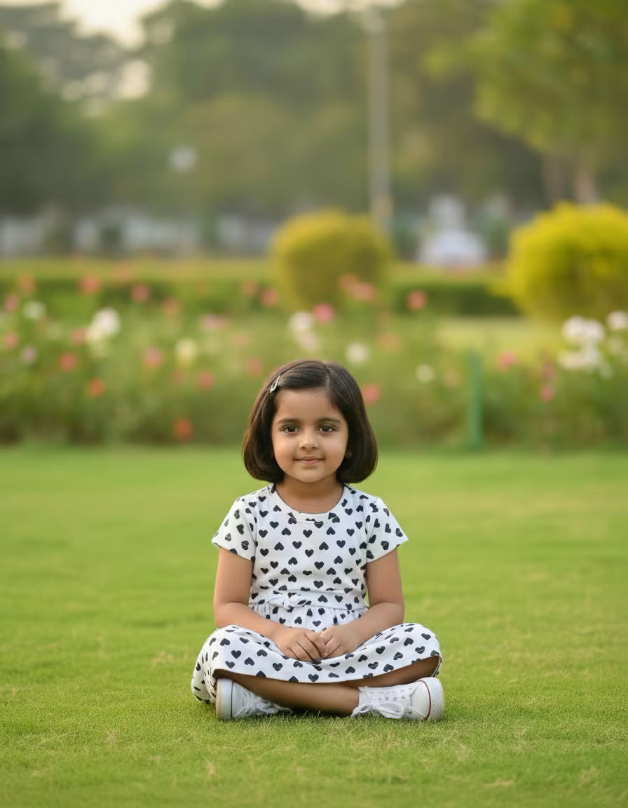Little Hearts Cotton Dress