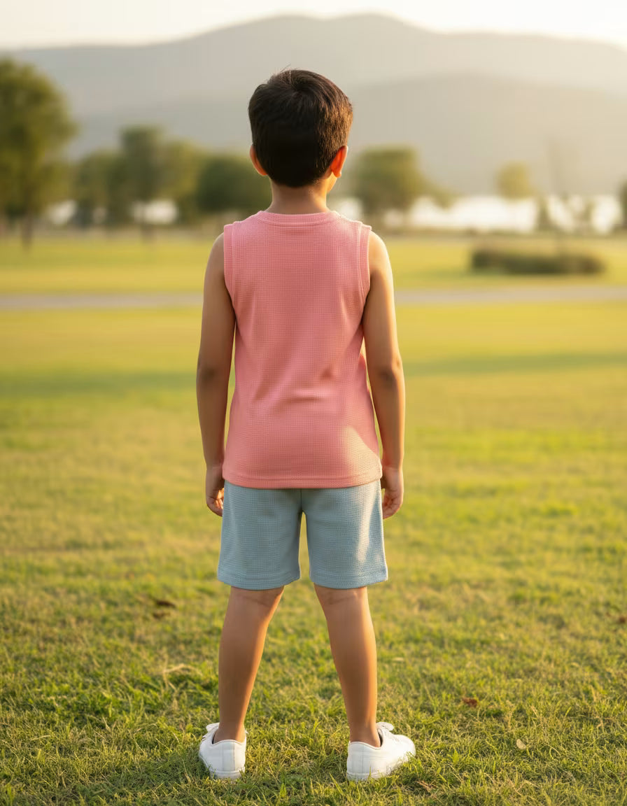 Pink Teddy Patch Summer Set