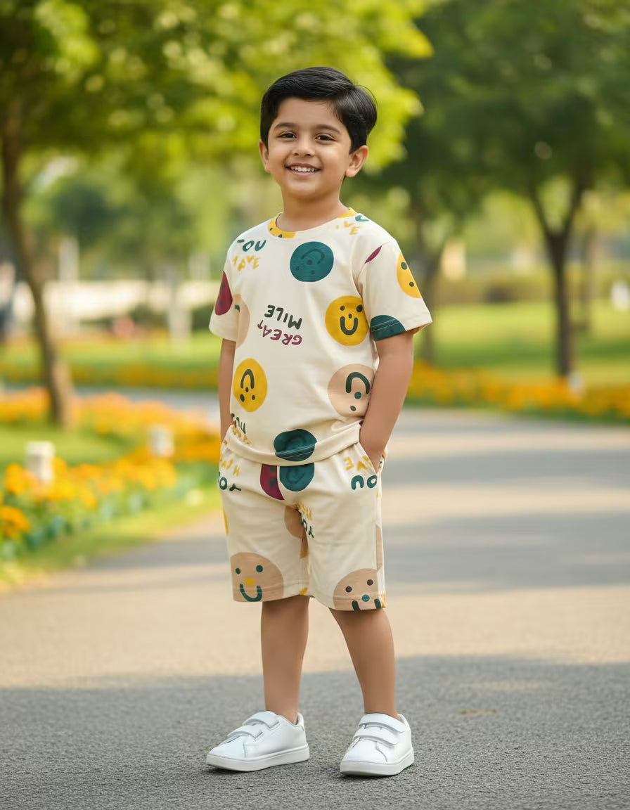Smiley Pop Kids Cotton Co-Ord Set