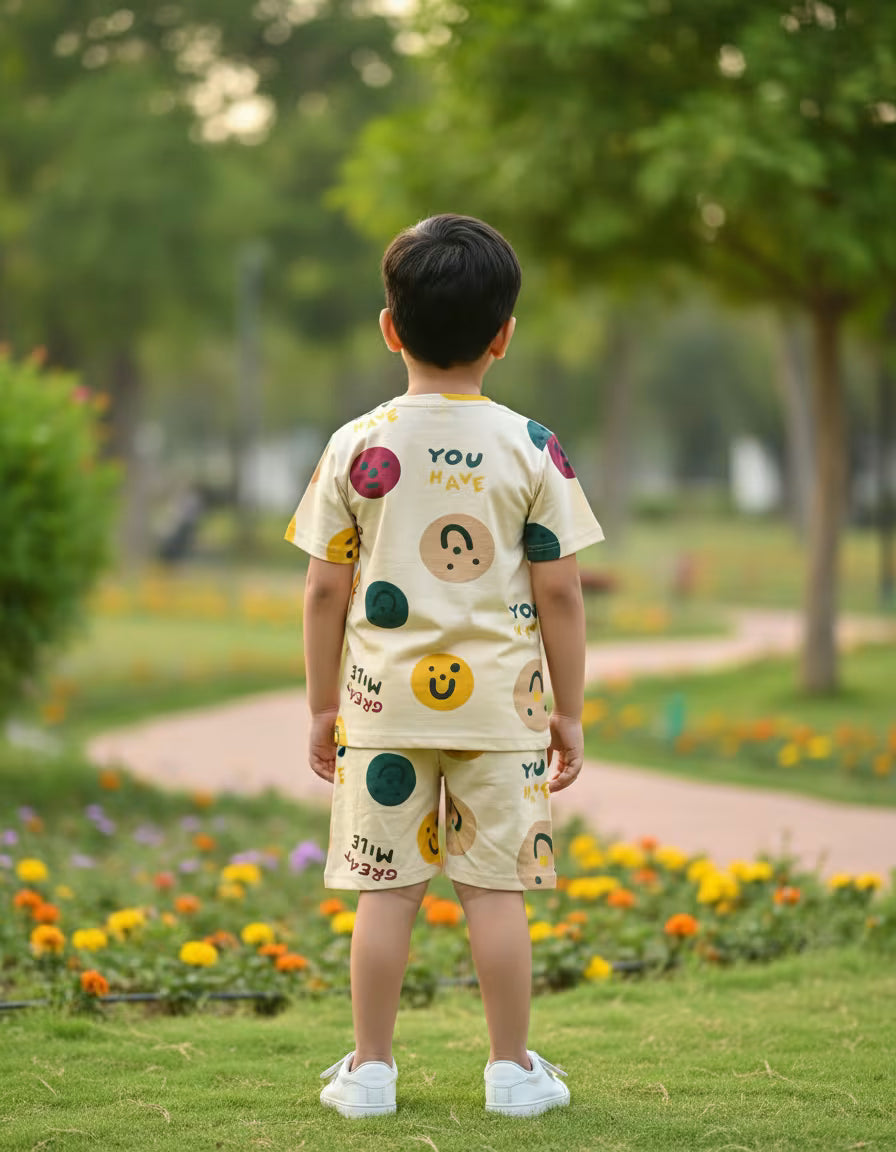 Smiley Pop Kids Cotton Co-Ord Set