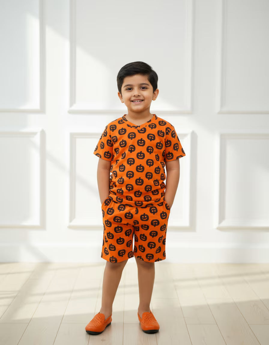 Orange Pumpkin Pop Co-Ord Set