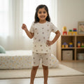Cream Bear Cubs Cotton Co-Ord Set