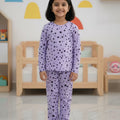 Kids Lavender Polka Dot Cotton Co-Ord Set