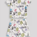 Kids Pastel Print T-Shirt & Shorts Co-ord Set
