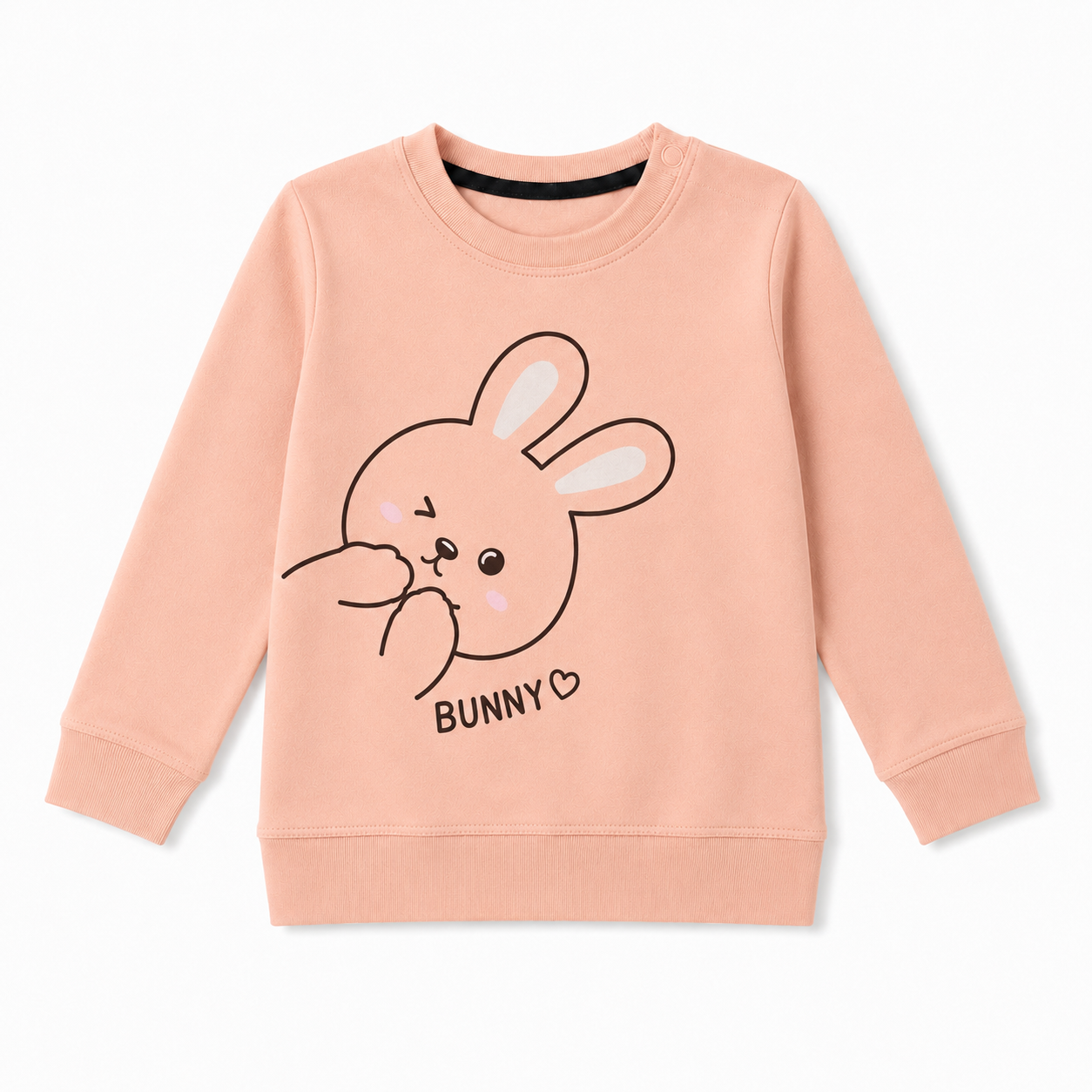 Peachy Bunny Hug Kids Sweatshirt 🐰🍑