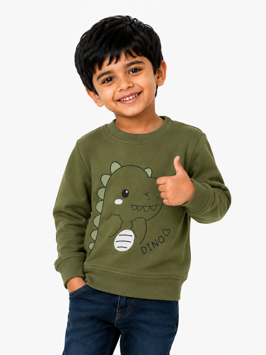 Dino Roar Kids Sweatshirt 🦖💚