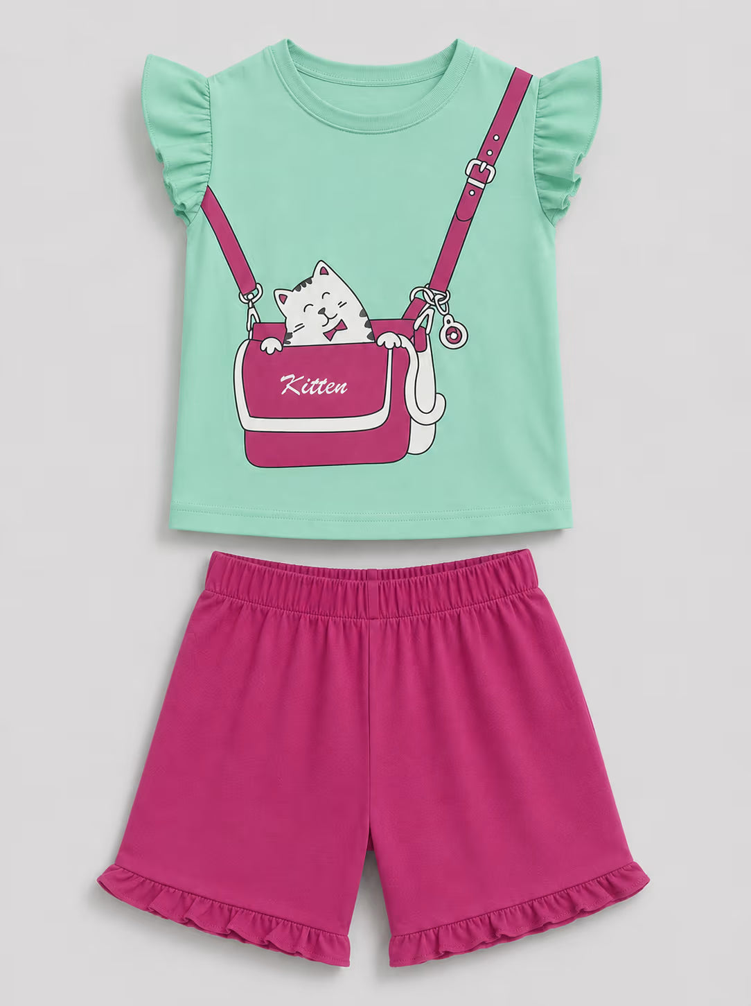 Kitty Charm Mint Co-ord Set ⭐