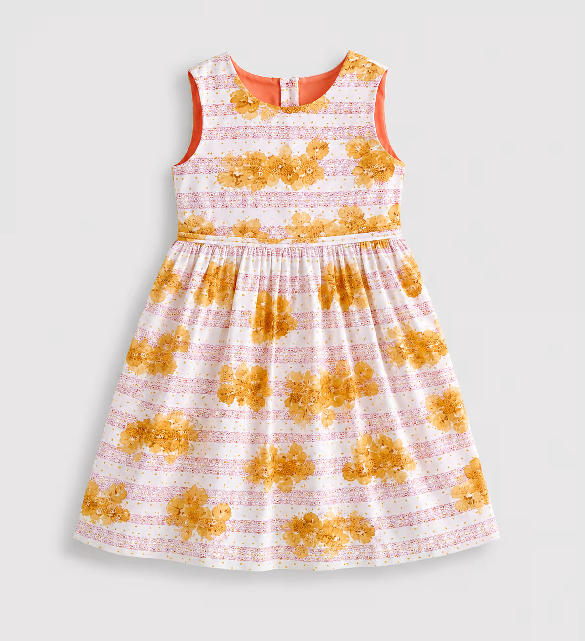 Golden Blossom Twirl Dress