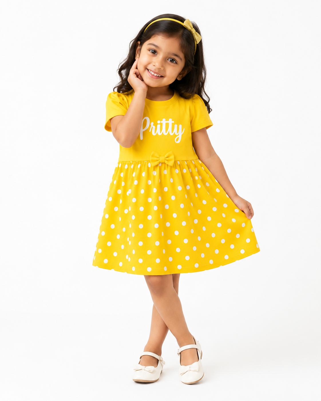 Pretty Sunshine Polka Dot Dress