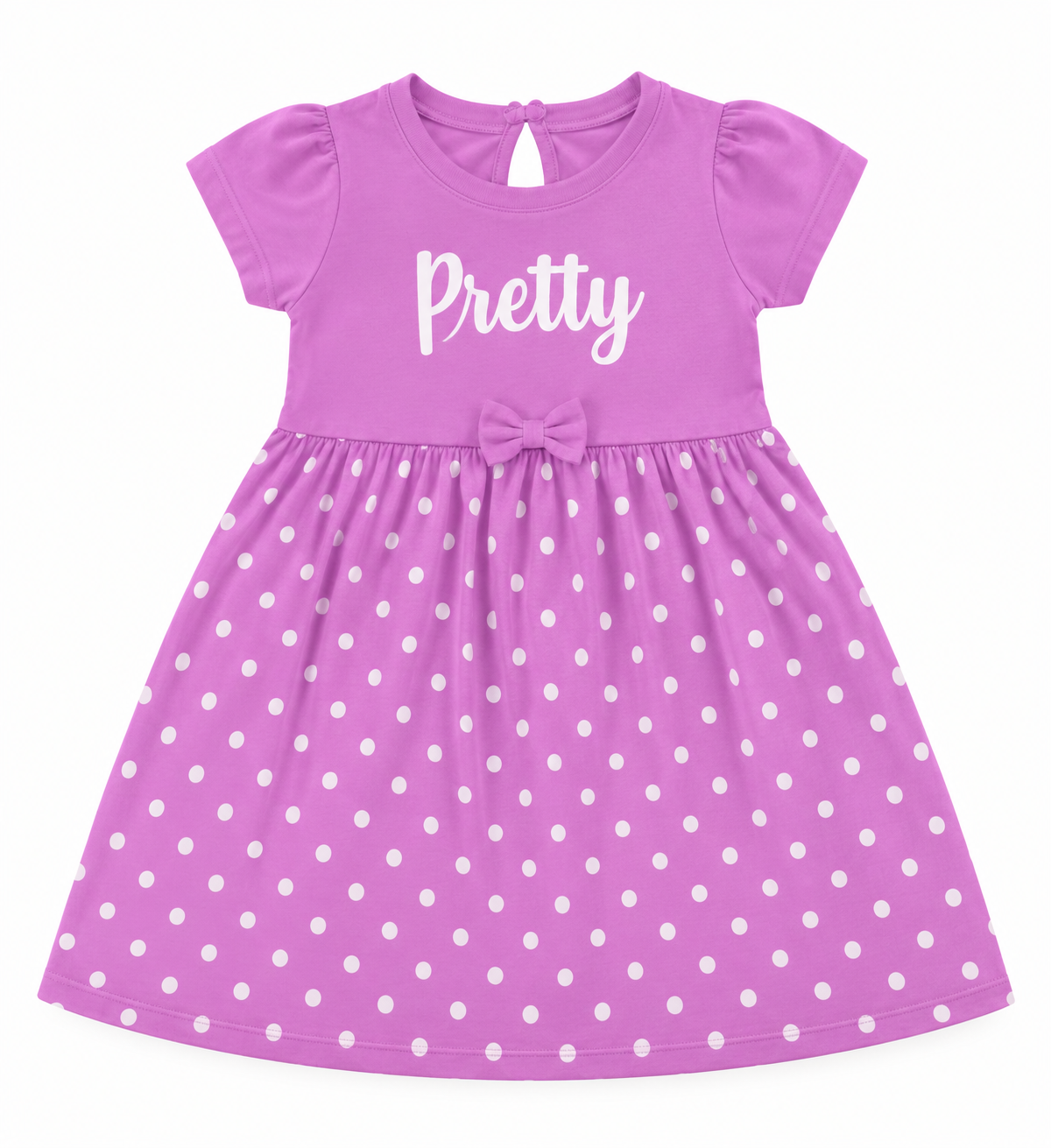 Pretty Lavender Polka Charm Dress