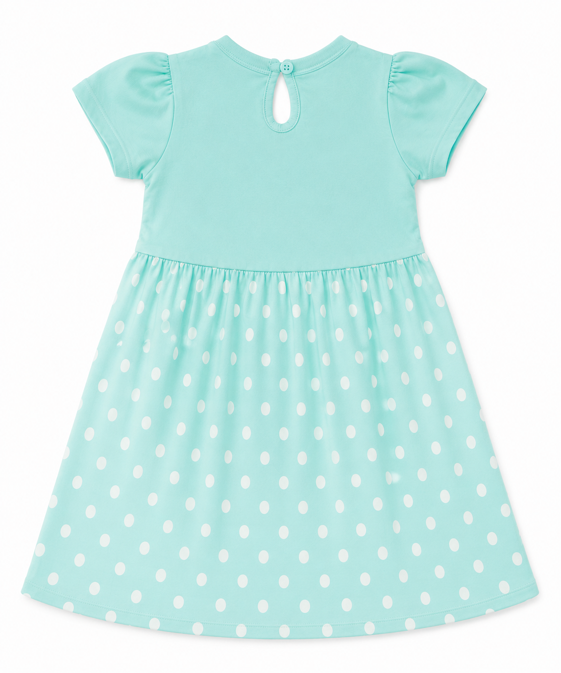 Pretty Teal Polka Bow Dress